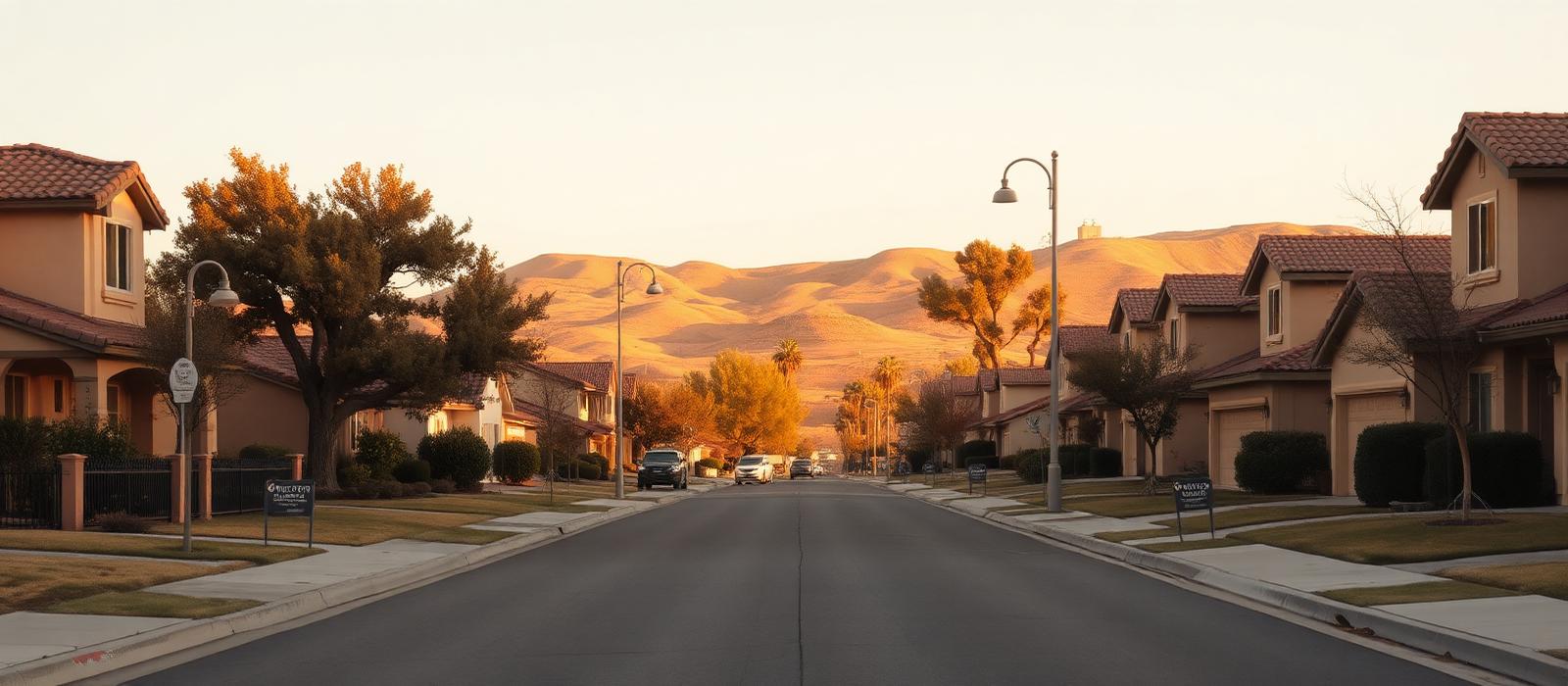 Quiet Morgan Hill street lined with single-family homes