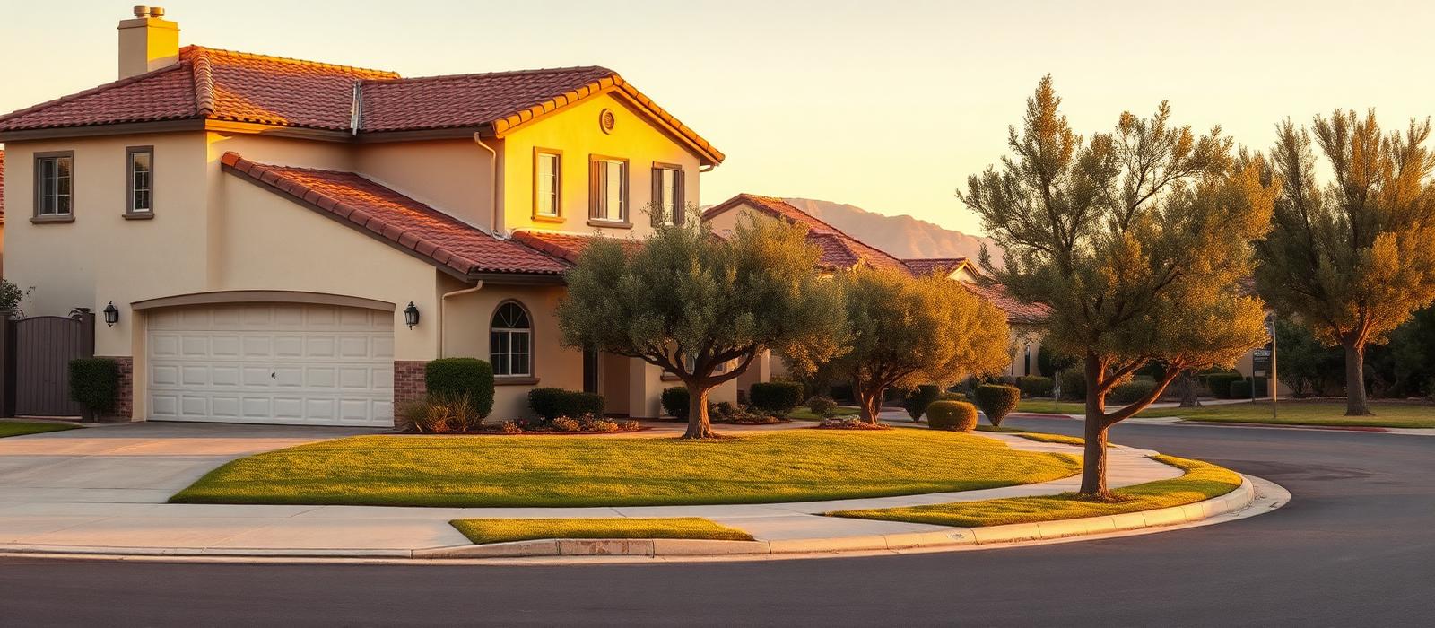 Morgan Hill residential street lined with single-family homes